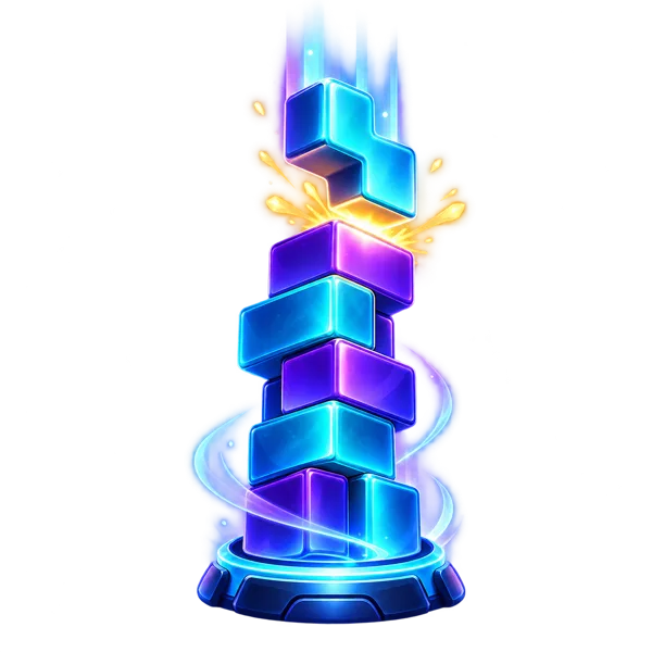 Turm aus Lichtblöcken